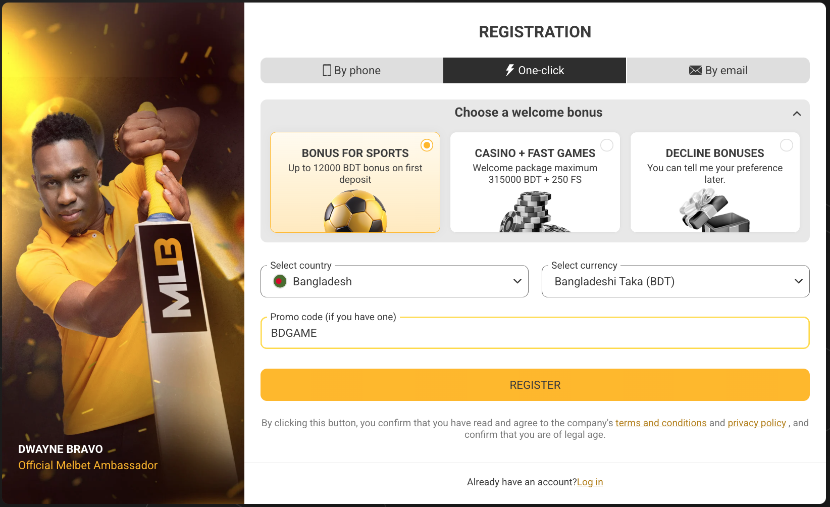 MelBet Account Registration Bangladesh